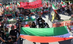 Manifestation contre le régime iranien à Los Angeles, en Californie, le 18 janvier 2026