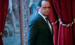 Le président François Hollande avant son intervention depuis l'Elysée sur l'élection de Donald Trump