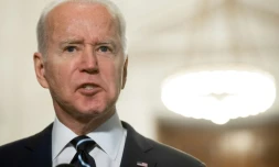 Le président américain Joe Biden au Capitole, le 13 janvier 2022 à Washington