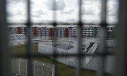 Une cour de la prison de Fleury-Mérogis, vue depuis l'Unité pour détenus violents, le 21 juin 2023 dans l'Essonne