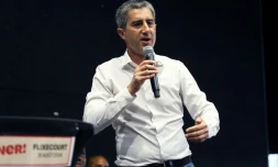 Le député François Ruffin (Nouveau front populaire)lors de sa rentrée politique à Flixecourt (Somme), le 31 août 2024