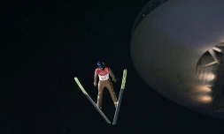 Le Polonais Kamil Stoch, tenant du titre, remporte le saut à skis sur grand tremplin, à Pyeongchang le 17 février 2018