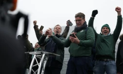 Des agriculteurs manifestent devant le Parlement européen à Strasbourg le 21 janvier 2026