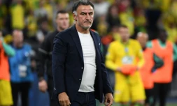 Christophe Galtier, alors entraĂźneur de Nice, lors de finale de Coupe de France contre Nantes, le 7 mai 2022 au Stade de France