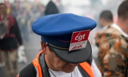 Manifestation de cheminots en juin 2014