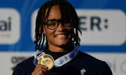 Analia Pigrée sacrée sur le  50 m dos des Championnats d'Europe de natation de Rome, le 14 août 2022 