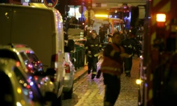 Les secours mobilisés après des attaques dans le 10e arrondissement le 13 novembre 2015