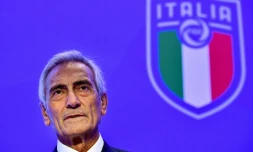 Gabriele Gravina président de la fédération italienne de football le 22 octobre 2018 à l'hÎtel Hilton de l'aéroport Fiumicino de Rome