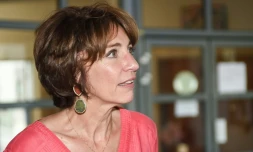 La ministre de la Santé Marisol Touraine lors d'une visite à Chambray-les-Tours le 19 juillet 2016