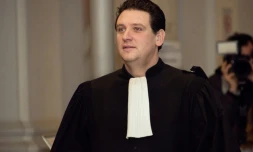 Stéphane Daquo, avocat de certaines des personnes de la communauté des gens du voyage soupçonnées d'avoir bloqué pendant plusieurs heures l'autoroute A1 fin août près de Roye (Somme), le 4 février 2016 à Amiens