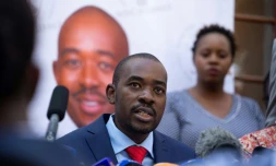L'opposant et perdant de la présidentielle au Zimbabwe, Nelson Chamisa, Harare, 3 août 2018