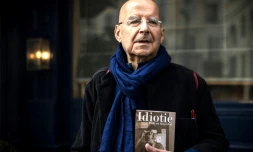 L'écrivain français Pierre Guyotat, lauréat du Prix Médicis, le 6 novembre à Paris