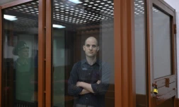 Le journaliste américain Evan Gershkovich au tribunal de Sverdlovski, le 26 juin 2024