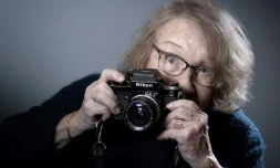 La photographe Sabine Weiss le 15 décembre 2020, à Paris