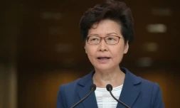 Carrie Lam told reporters she believed Hong Kong can tackle the crisis on its own