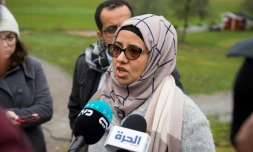 Rana Ghanem, membre de la délégation du gouvernement, le 8 décembre 2018 à Rimbo, en Suède