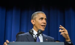 Barack Obama lors d'un discours le 14 décembre 2016 à Washington