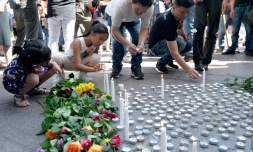 Rassemblement en mémoire d'un Chinois décédé aprÚs une agression, le 14 août 2016 à Aubervilliers