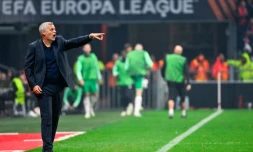 L'entraßneur français de Rennes Bruno Genesio lors de la victoire 3-0 contre le Maccabi Haïfa en Ligue Europa au Roazhon Park de Rennes, France, le 21 septembre 2023