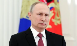 Le président russe Vladimir Poutine, le 23 mars 2018 au Kremlin, à Moscou