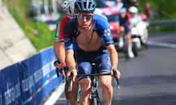 Le Français Thibaut Pinot lors de la 18e étape du Giro, entre Oderzo et Val di Zoldo, le 25 mai 2023   