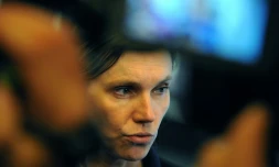 La secrétaire d'Etat à l'Economie Agnès Pannier-Runacher, le 23 octobre 2018 à Saint-Saulve dans le Nord