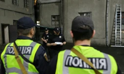 Des policiers ukrainiens Ă Odessa, dans le sud de l'Ukraine, le 25 mai 2023