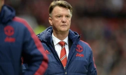 L'entraîneur de Manchester United Louis van Gaal, lors d'un match contre Norwich, 19 décembre 2015 à Old Trafford