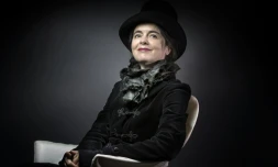 La romanciÚre belge Amélie Nothomb, le 16 février 2016 à Paris