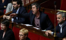 François Ruffin, député La France insoulmise (LFI) lors des débats de l'Assemblée nationale, à Paris, qui se sont conclus mardi 28 mai 2019 par l'adoption en 1Úre lecture du projet de loi sur la fonction publique.
