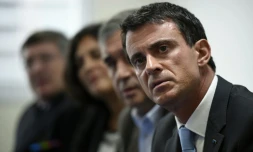 Le Premier ministre Manuel Valls, le 26 octobre 2015 aux Mureaux