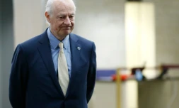 L'émissaire de l'ONU Staffan de Mistura, à Genève le 26 avril 2016