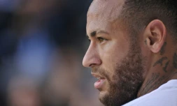 Le Brésilien Neymar lors de la rencontre de Ligue 1 entre le PSG et Rennes le 3 octobre 2021 à Rennes