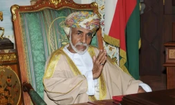 Le sultan d'Oman, Qabous, à Mascate le 1er novembre 2015