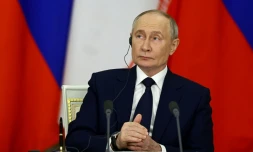 Le président russe Vladimir Poutine au Kremlin, le 17 janvier 2025 à Moscou