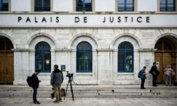 Devant le palais de justice de Valence (Drôme), le 13 juin 2023