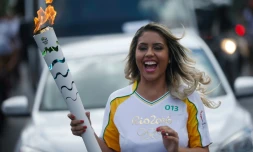 La flamme olympique, le 15 juin 2016, à Belem, au Brésil
