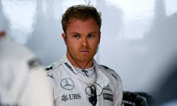L'Allemand Nico Rosberg (Mercedes) lors des qualifications pour le GP d'Allemagne sur le circuit d'Hockenheim, le 30 juillet 2016