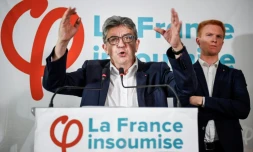 Jean-Luc Mélenchon donne une conférence au siège de LFI à Paris, le 19 octobre 2018