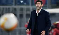 L'entraîneur portugais Paulo Fonseca, alors à l'AS Rome, contre l'Ajax d'Amsterdam en quart de finale retour de Ligue Europa, le 15 avril 2022 à Rome