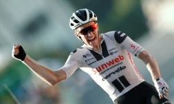 Le Danois Soeren Kragh Andersen (Sunweb) vainqueur de la 19e étape du Tour de France, entre Bourg-en-Bresse et Champagnole, le 18 septembre 2020