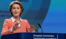 La nouvelle présidente de la Commission européenne Ursula von der Leyen annonce les noms des commissaires européens à Bruxelles le 10 septembre 2019
