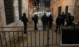 Des policiers israéliens déployés à Jérusalem-Est, secteur palestinien de la Ville sainte, annexé par Israël, le 1er avril 2023