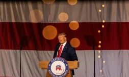 L'ex-président américain et candidat à l'investiture républicaine Donald Trump à une convention de son parti à Colombus, en, Géorgie, Etats-Unis, le 10 juin 2023