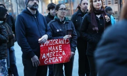 Manifestation en faveur des immigrants aux Etats-Unis, le 9 avril 2017 à New York