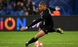 L'attaquant du PSG Kylian Mbappé lors de la réception de Manchester United le 6 mars 2019