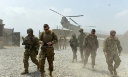 Des soldats américains à la base militaire de Connelly, dans la province de Nangarhar en Afghanistan, en août 2015