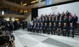 Photo de groupe des participants au G20 Finances à Washington le 21 avril 2017