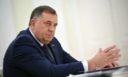 Le chef politique des serbes de Bosnie Milorad Dodik au Kremlin Ă Moscou le 23 mai 2023