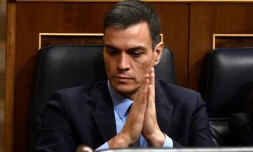 Le Premier ministre espagnol Pedro Sanchez, lors du débat au Parlement sur le budget du gouvernement, à Madrid le 13 février 2019